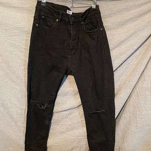 Black Zara Distressed Jeans